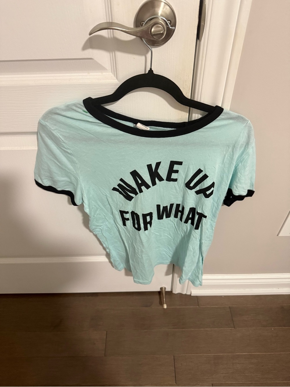 Pink brand Wake Up For What Tee